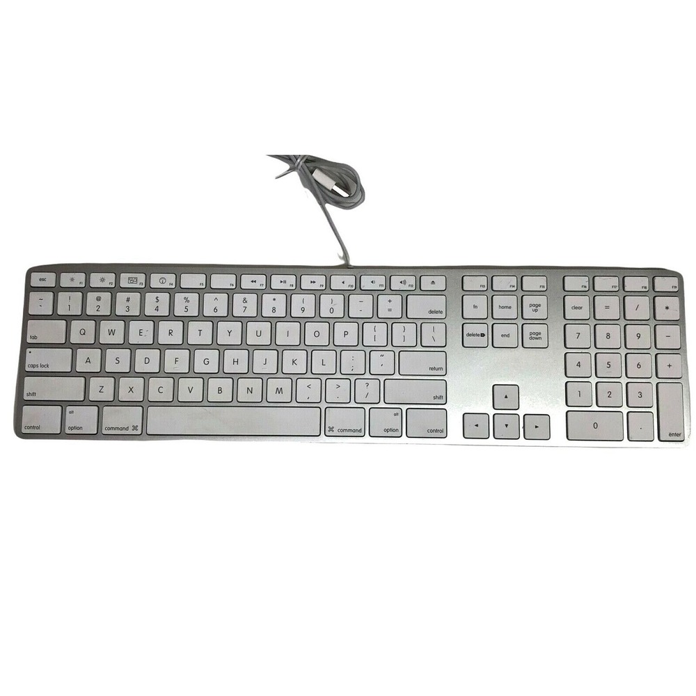 Apple A1243 Wired Slim Aluminum Keyboard w/ USB Ports For iMac EUC